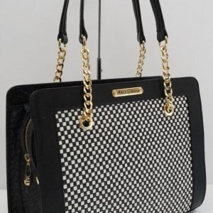 Matted shoulder Leather Bag with Chain strap