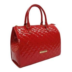Red Patent Leather Satchel