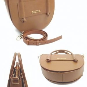 Beige Dome Shaped Satchel Bag