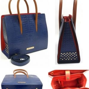 Blue Satchel With Riverts