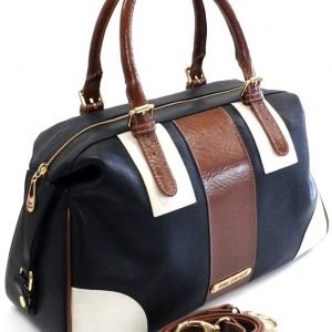 Colour-block Satchel Bag