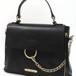 Black Top Handle with Chain Design