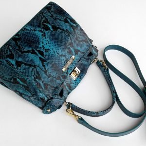Blue Python-print Top Handle