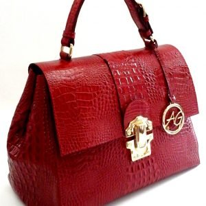Red Embossed Top Handle