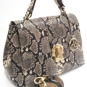 Snakeskin-print Top Handle