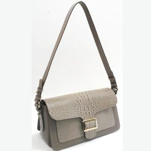 Textured Leather Shoulder Bag
