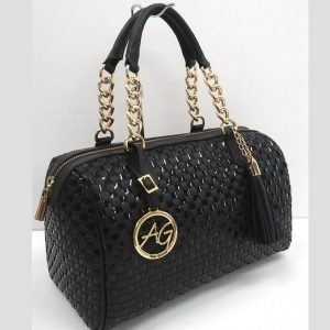 Black Matted Satchel bag