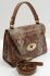 Brown Snakeskin- print Top Handle