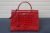 Red Crocodile embossed Leather Bag